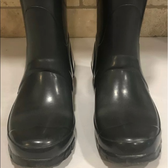 Hunter Gray Short Glossy Rain boots - Picture 1 of 4